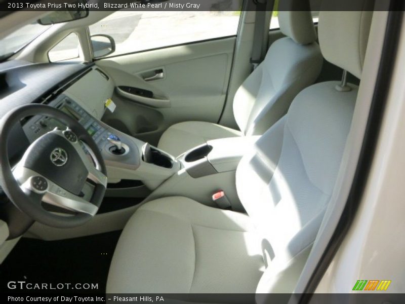 Blizzard White Pearl / Misty Gray 2013 Toyota Prius Two Hybrid
