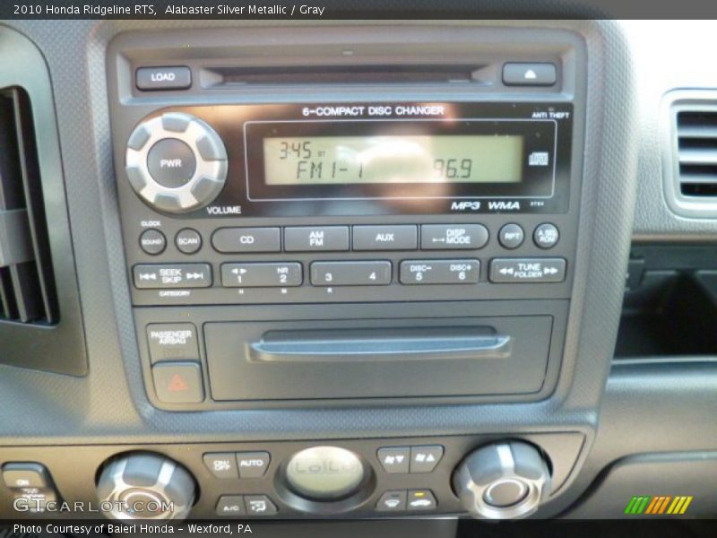 Alabaster Silver Metallic / Gray 2010 Honda Ridgeline RTS