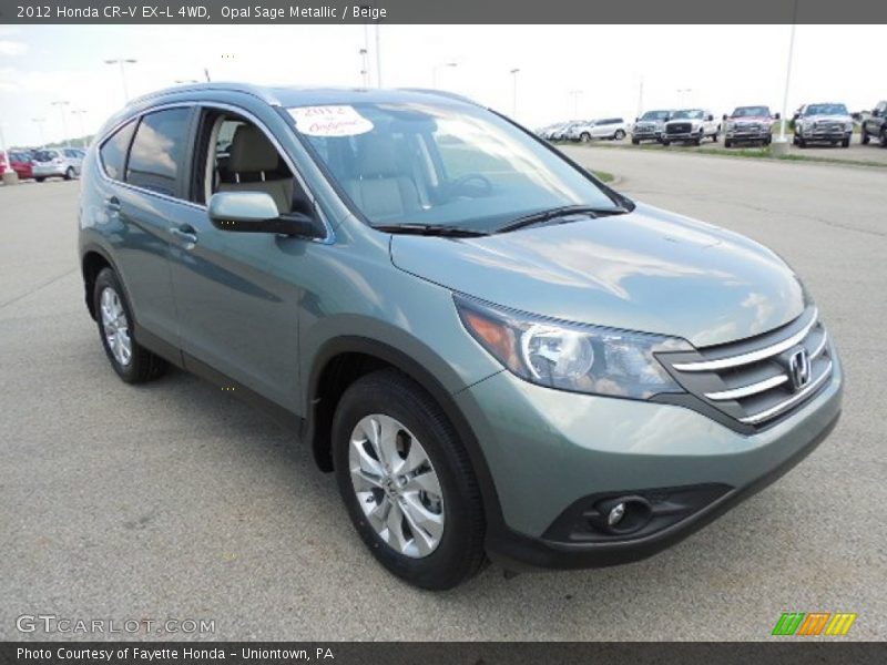Opal Sage Metallic / Beige 2012 Honda CR-V EX-L 4WD