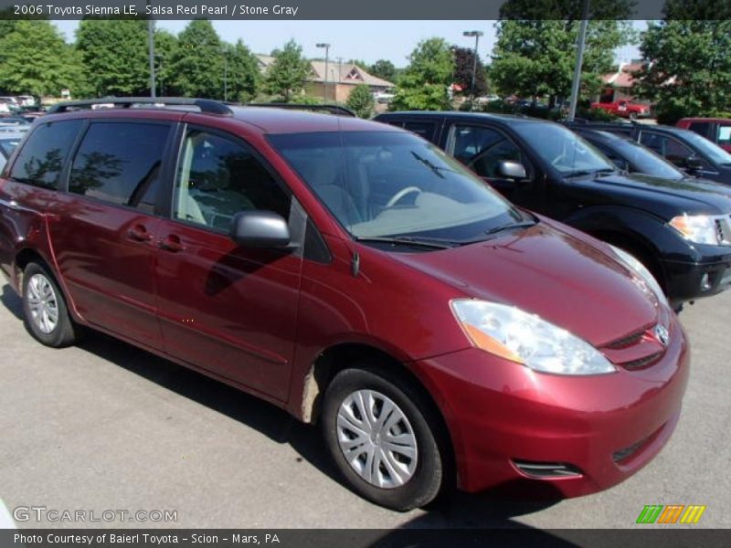 Salsa Red Pearl / Stone Gray 2006 Toyota Sienna LE