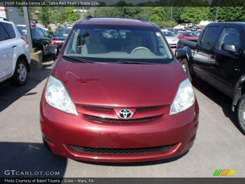 Salsa Red Pearl / Stone Gray 2006 Toyota Sienna LE