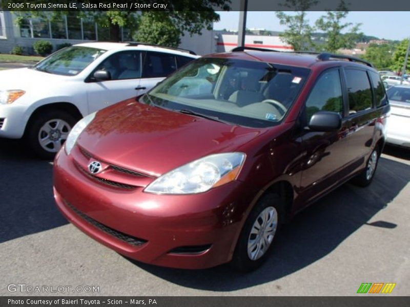 Salsa Red Pearl / Stone Gray 2006 Toyota Sienna LE