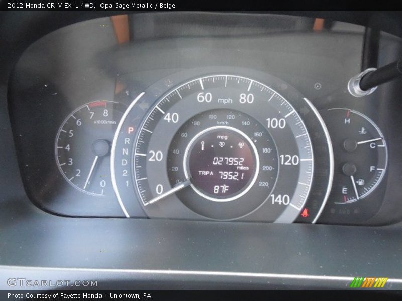 Opal Sage Metallic / Beige 2012 Honda CR-V EX-L 4WD