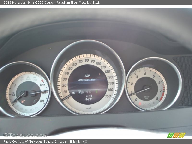 Palladium Silver Metallic / Black 2013 Mercedes-Benz C 250 Coupe