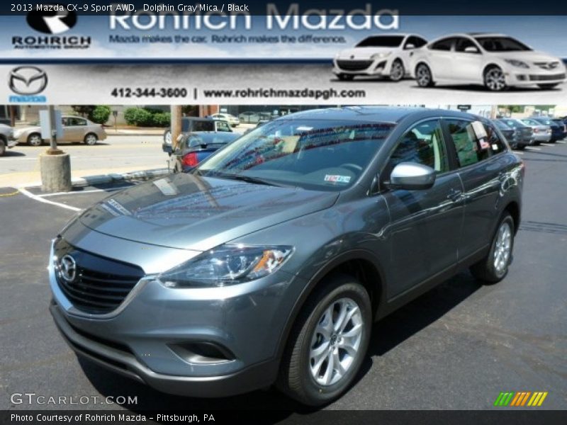 Dolphin Gray Mica / Black 2013 Mazda CX-9 Sport AWD