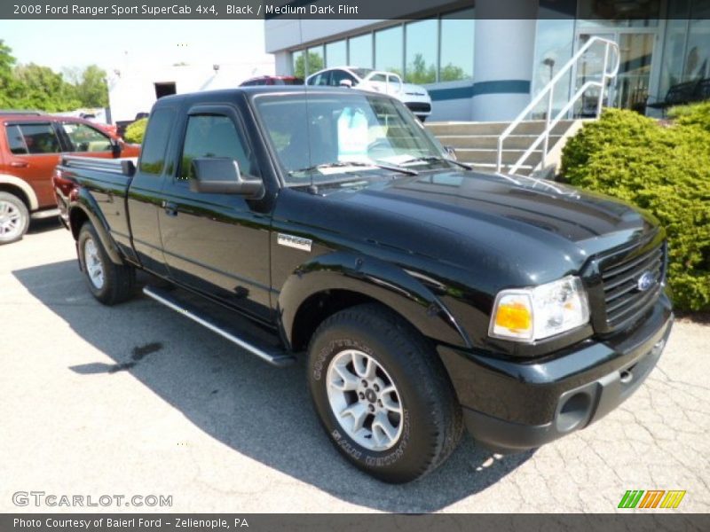 Black / Medium Dark Flint 2008 Ford Ranger Sport SuperCab 4x4