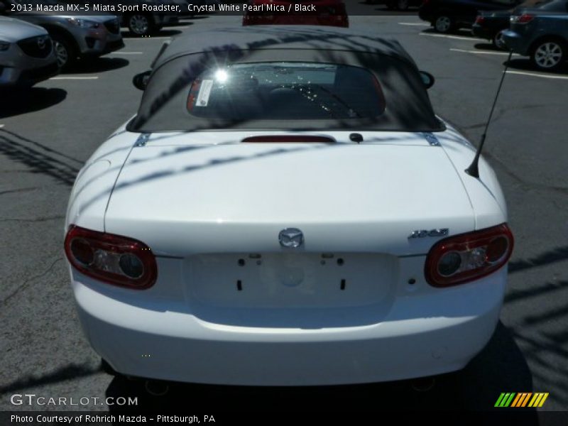 Crystal White Pearl Mica / Black 2013 Mazda MX-5 Miata Sport Roadster