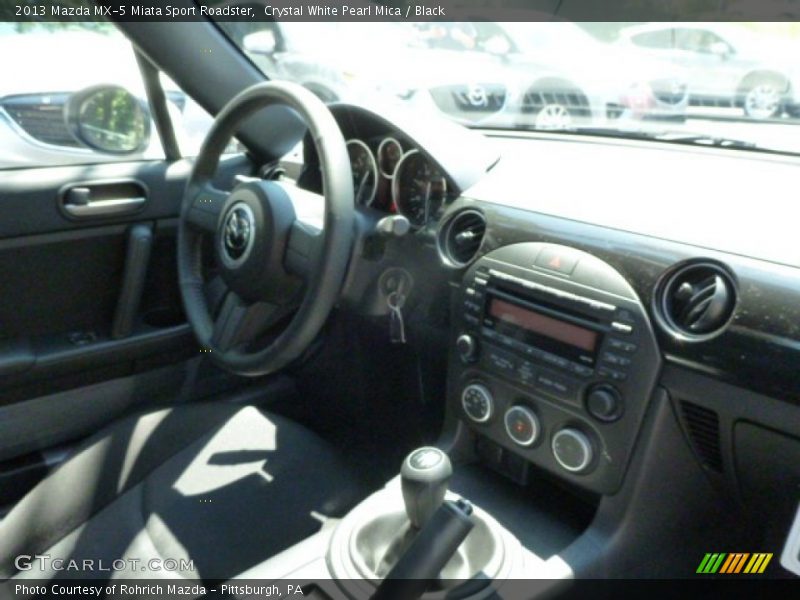 Crystal White Pearl Mica / Black 2013 Mazda MX-5 Miata Sport Roadster
