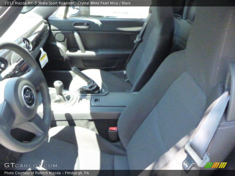 Crystal White Pearl Mica / Black 2013 Mazda MX-5 Miata Sport Roadster