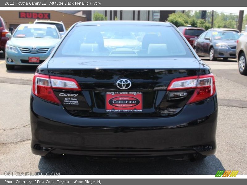 Attitude Black Metallic / Ivory 2012 Toyota Camry LE