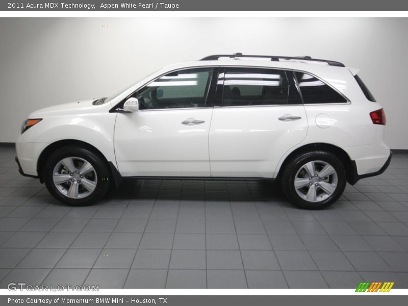 Aspen White Pearl / Taupe 2011 Acura MDX Technology
