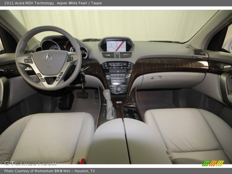 Aspen White Pearl / Taupe 2011 Acura MDX Technology