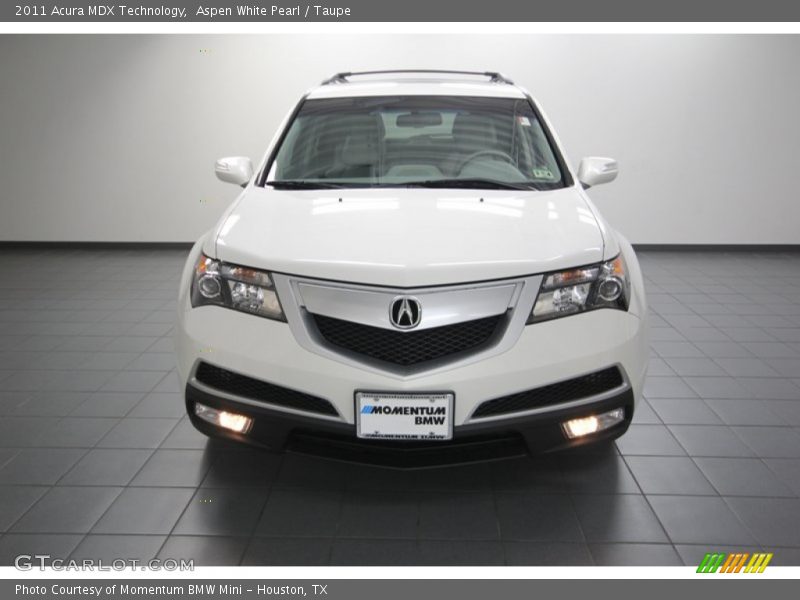 Aspen White Pearl / Taupe 2011 Acura MDX Technology