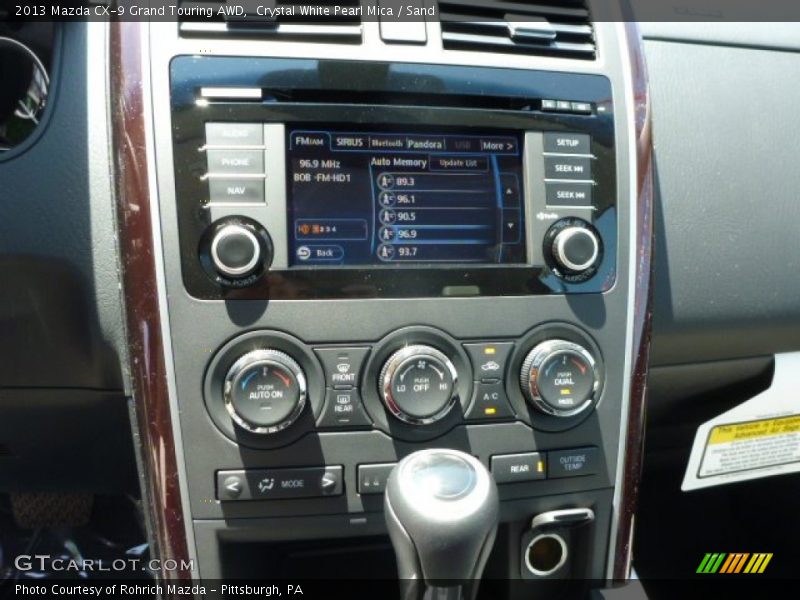 Crystal White Pearl Mica / Sand 2013 Mazda CX-9 Grand Touring AWD