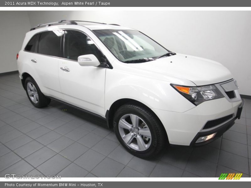 Aspen White Pearl / Taupe 2011 Acura MDX Technology
