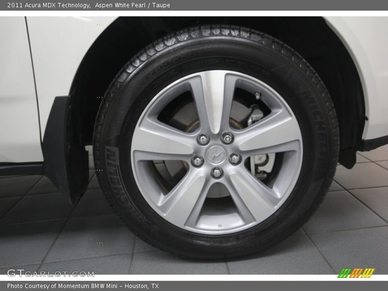 Aspen White Pearl / Taupe 2011 Acura MDX Technology