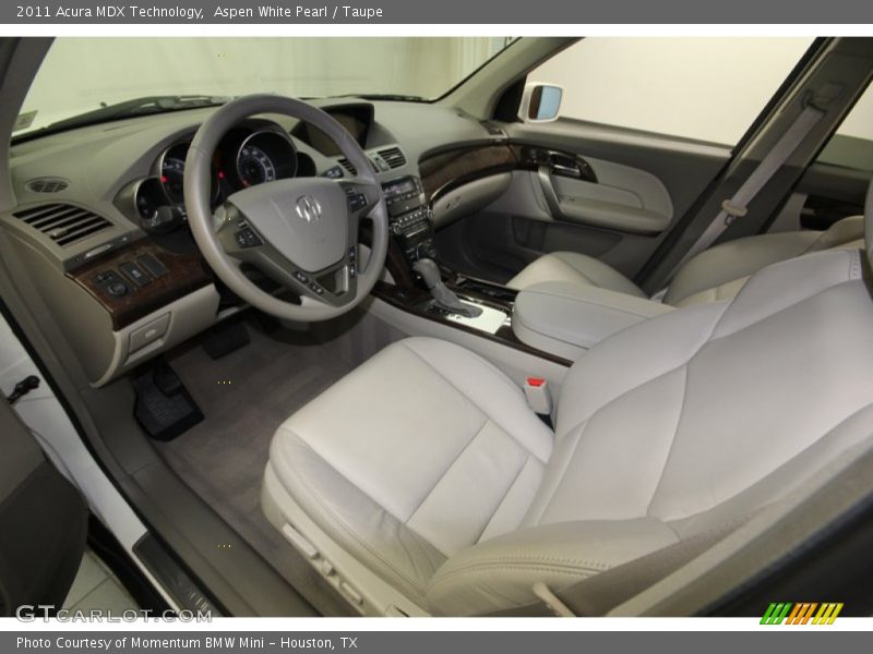 Aspen White Pearl / Taupe 2011 Acura MDX Technology