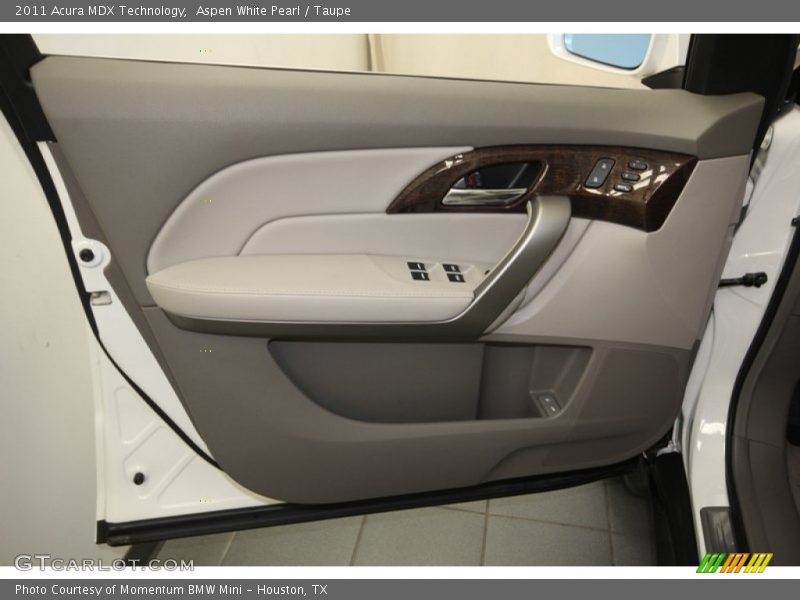 Aspen White Pearl / Taupe 2011 Acura MDX Technology