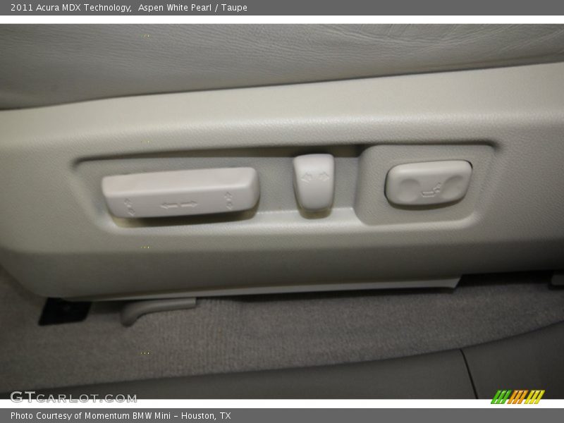 Aspen White Pearl / Taupe 2011 Acura MDX Technology