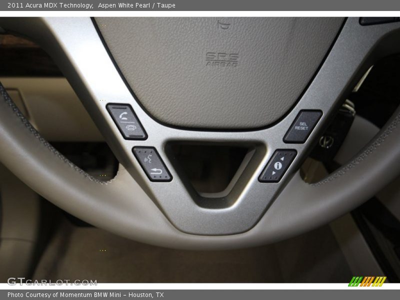 Aspen White Pearl / Taupe 2011 Acura MDX Technology