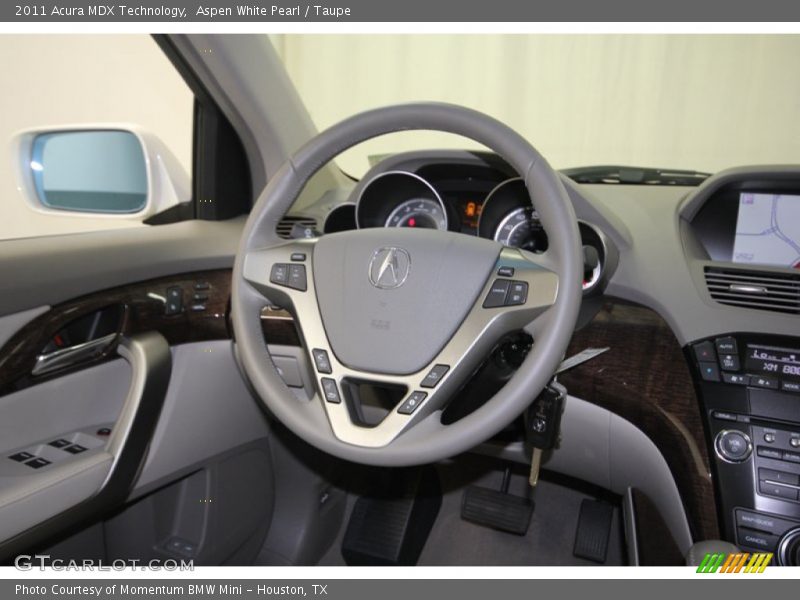 Aspen White Pearl / Taupe 2011 Acura MDX Technology