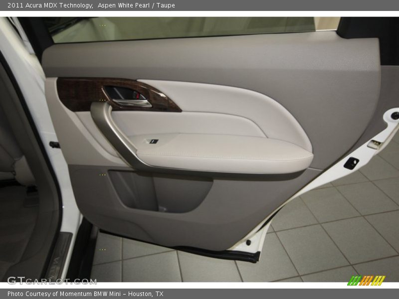 Aspen White Pearl / Taupe 2011 Acura MDX Technology