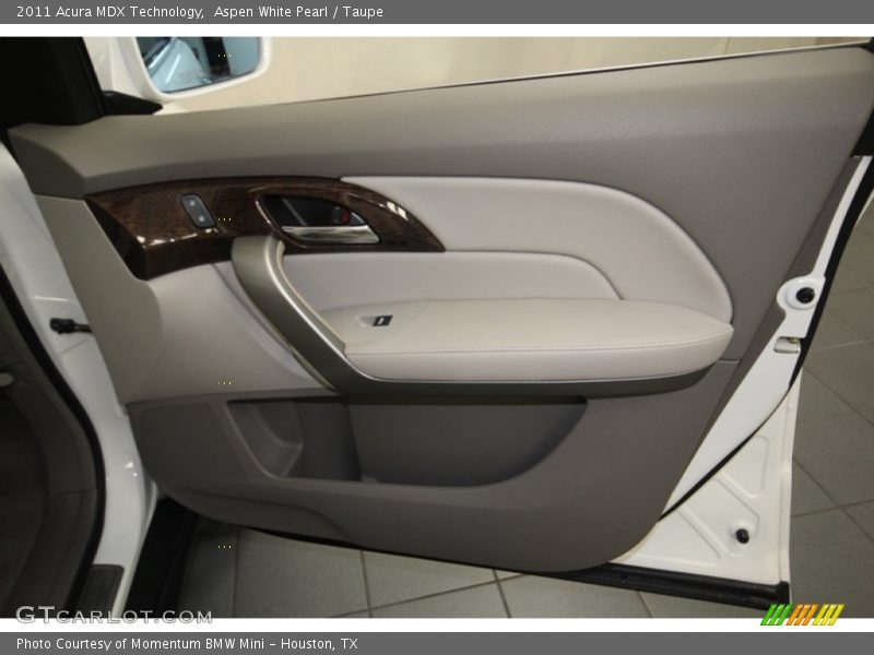 Aspen White Pearl / Taupe 2011 Acura MDX Technology