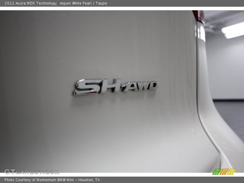 Aspen White Pearl / Taupe 2011 Acura MDX Technology