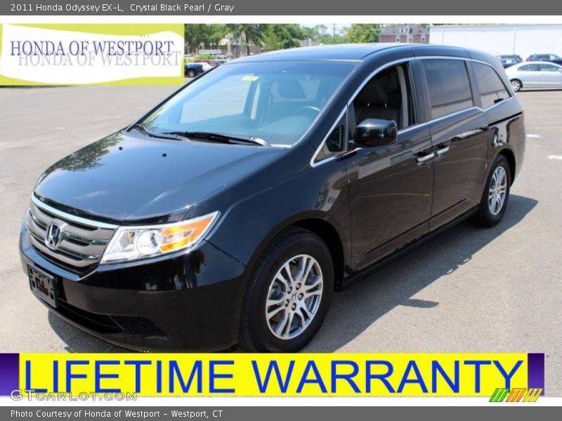 Crystal Black Pearl / Gray 2011 Honda Odyssey EX-L
