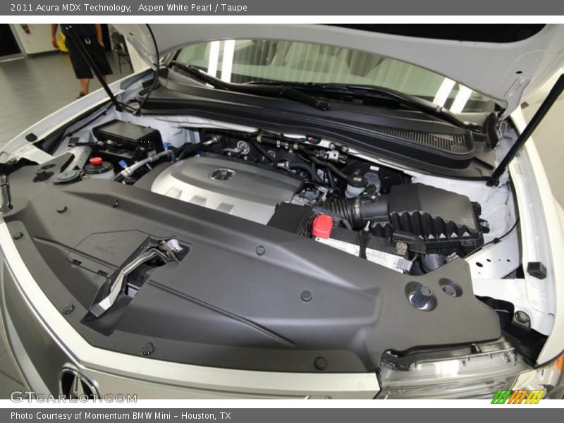 Aspen White Pearl / Taupe 2011 Acura MDX Technology