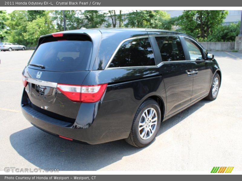 Crystal Black Pearl / Gray 2011 Honda Odyssey EX-L