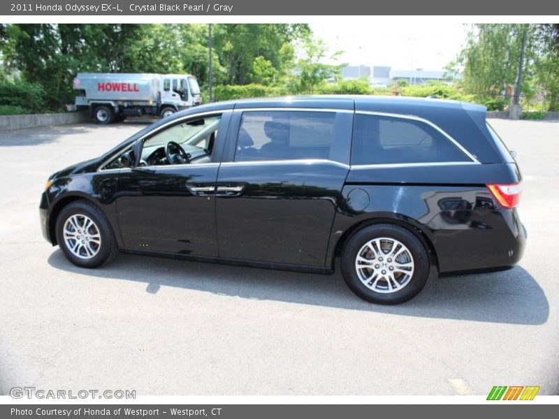 Crystal Black Pearl / Gray 2011 Honda Odyssey EX-L