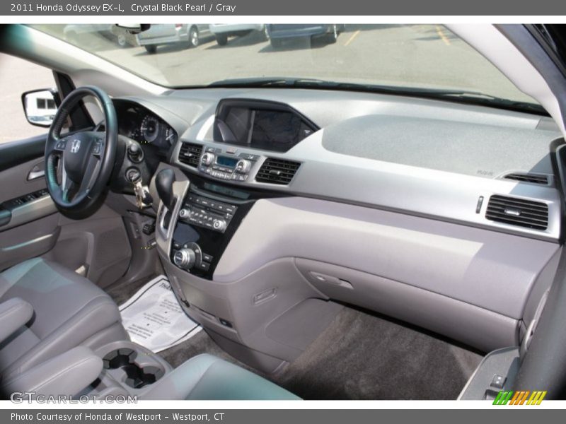 Crystal Black Pearl / Gray 2011 Honda Odyssey EX-L