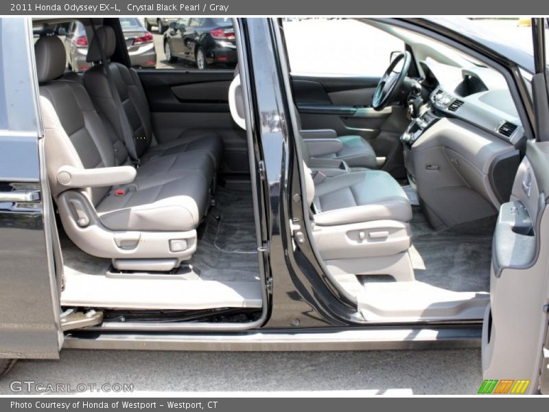 Crystal Black Pearl / Gray 2011 Honda Odyssey EX-L