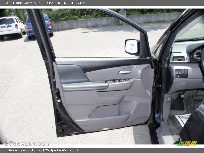 Crystal Black Pearl / Gray 2011 Honda Odyssey EX-L