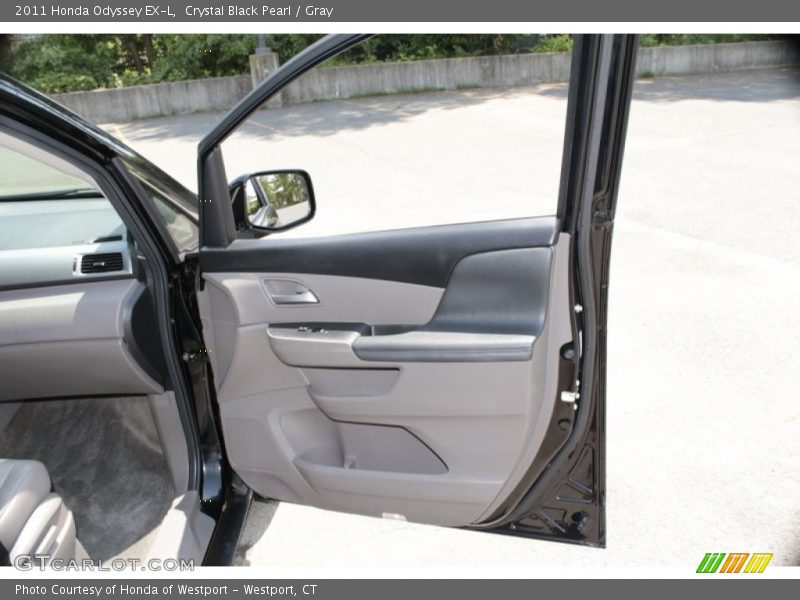 Crystal Black Pearl / Gray 2011 Honda Odyssey EX-L