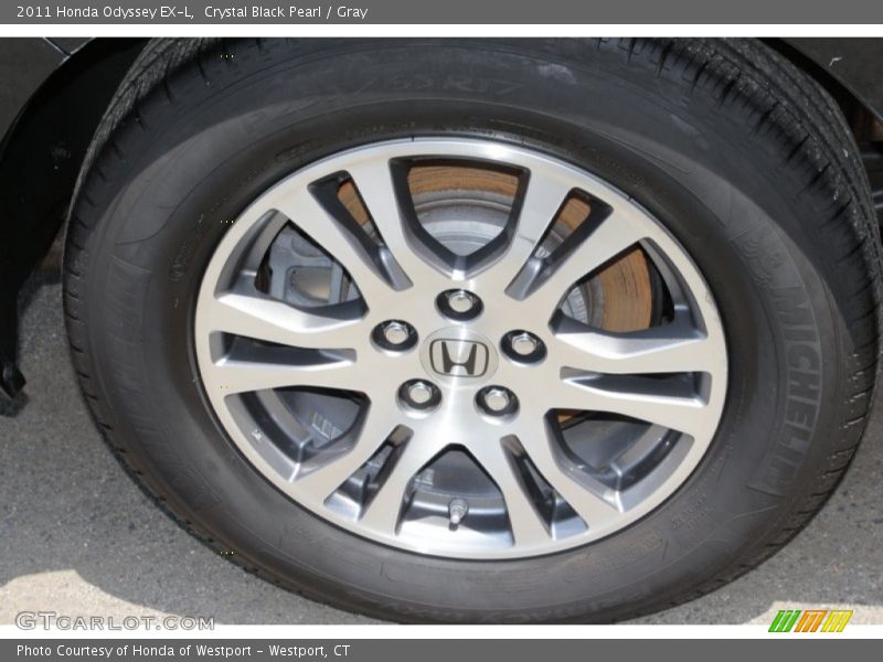 Crystal Black Pearl / Gray 2011 Honda Odyssey EX-L