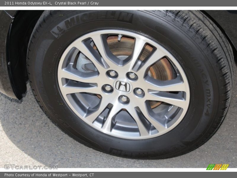 Crystal Black Pearl / Gray 2011 Honda Odyssey EX-L
