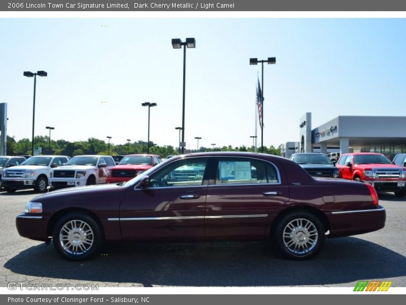 Dark Cherry Metallic / Light Camel 2006 Lincoln Town Car Signature Limited