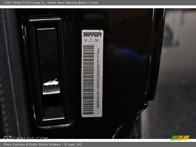 Nuovo Nero Daytona (Black) / Cuoio 2005 Ferrari F430 Coupe F1