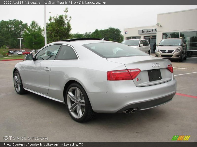 Ice Silver Metallic / Black Silk Nappa Leather 2009 Audi S5 4.2 quattro