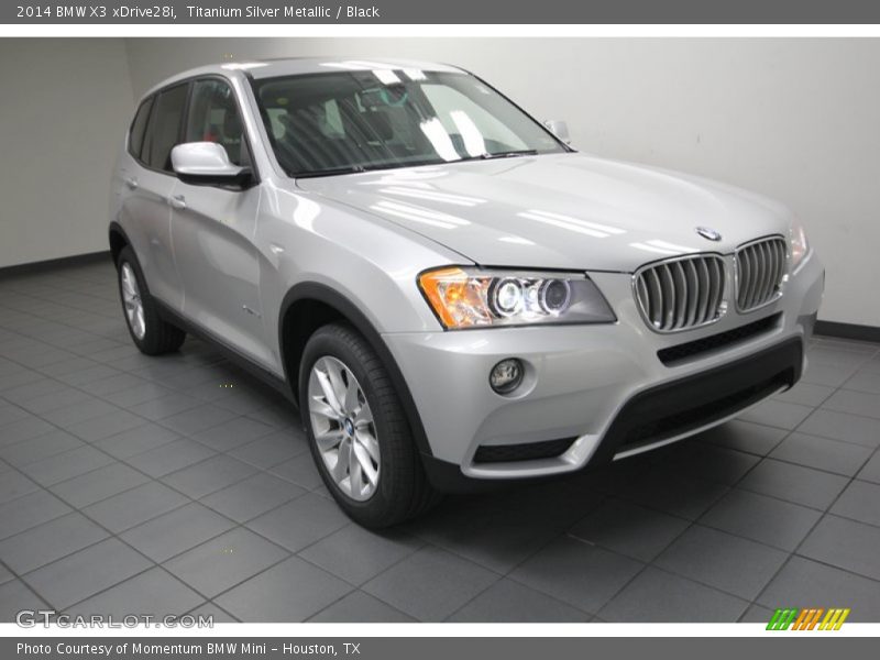 Titanium Silver Metallic / Black 2014 BMW X3 xDrive28i