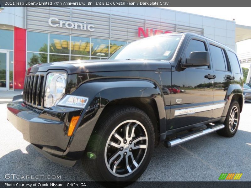 Brilliant Black Crystal Pearl / Dark Slate Gray 2011 Jeep Liberty Limited 70th Anniversary