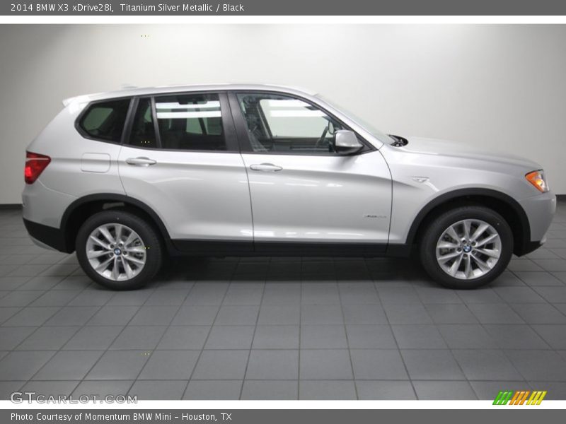 Titanium Silver Metallic / Black 2014 BMW X3 xDrive28i