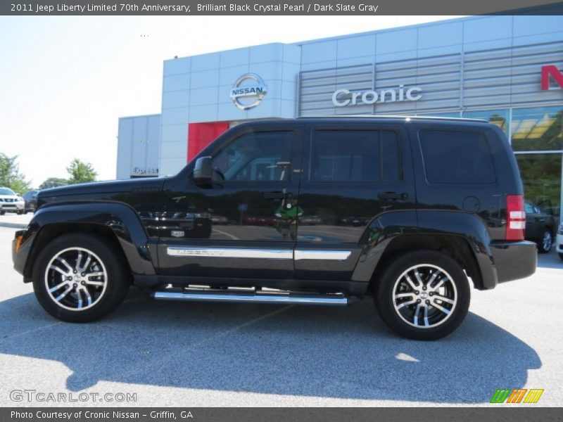 Brilliant Black Crystal Pearl / Dark Slate Gray 2011 Jeep Liberty Limited 70th Anniversary