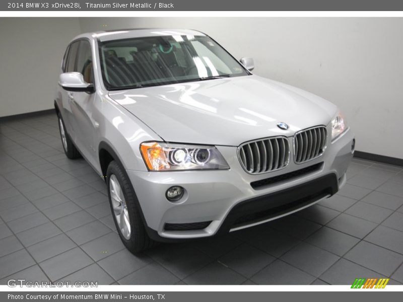 Titanium Silver Metallic / Black 2014 BMW X3 xDrive28i