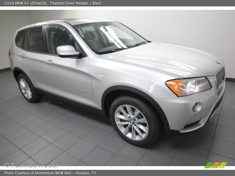 Titanium Silver Metallic / Black 2014 BMW X3 xDrive28i