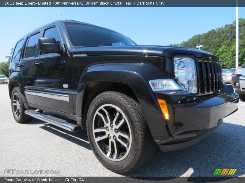 Brilliant Black Crystal Pearl / Dark Slate Gray 2011 Jeep Liberty Limited 70th Anniversary