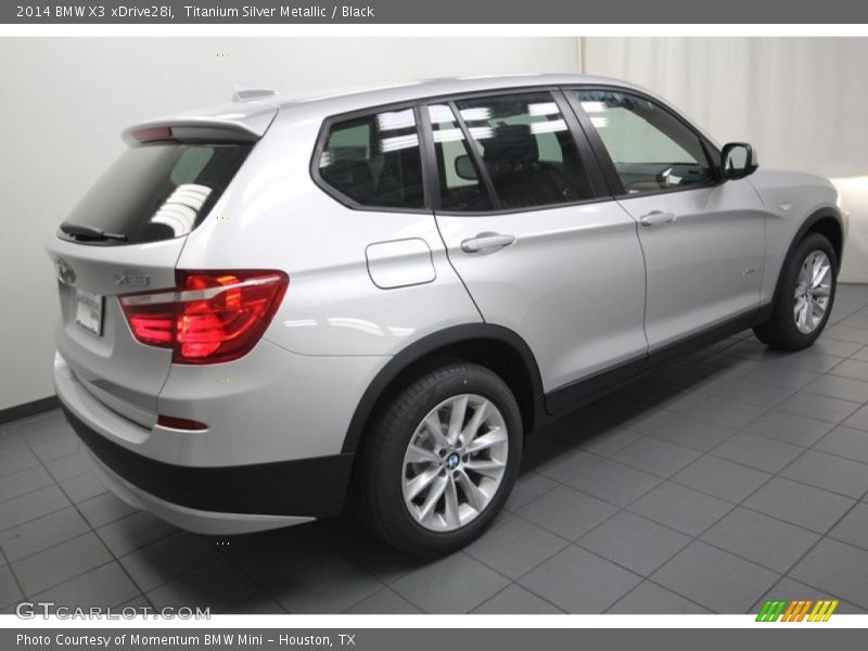 Titanium Silver Metallic / Black 2014 BMW X3 xDrive28i