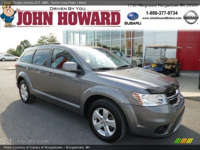 Storm Grey Pearl / Black 2012 Dodge Journey SXT AWD